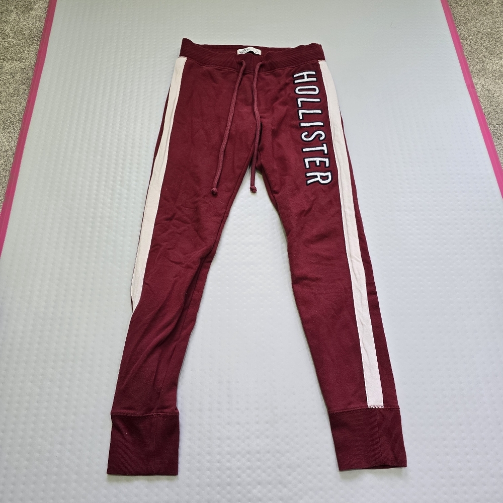 Hollister Women’s S Sweatpants Maroon Y2K Preppy Lounge Comfortable Pants